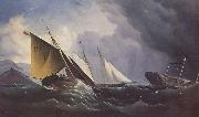 Haughton Forrest Shipwreck off a steep coast oil painting on canvas